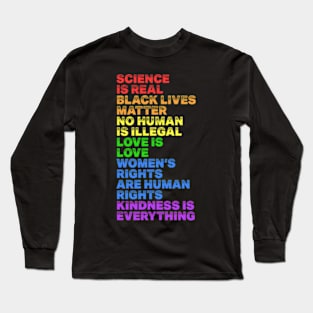 Science Is Real Black Lives Matter Long Sleeve T-Shirt